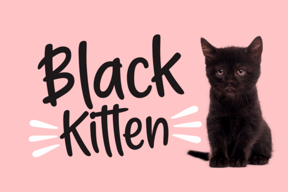 Black Kitten Font: Modern Handwritten Web Typography