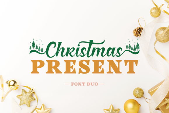 Christmas Present Duo Font for Festive Web Design